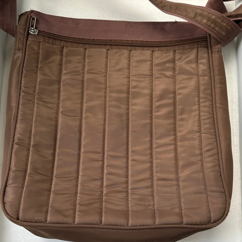 Lug Chocolate Quilted Messenger Bag